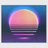 Retro  80s of 90s geometrische stijl abstract cadeaupapier (Vlak)