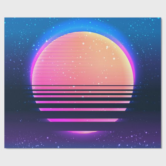 Retro  80s of 90s geometrische stijl abstract cadeaupapier (Vlak)