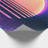 Retro  80s of 90s geometrische stijl abstract cadeaupapier (Hoek)