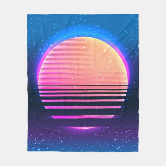 Retro  80s of 90s geometrische stijl abstract fleece deken (Voorkant)