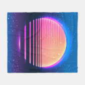 Retro  80s of 90s geometrische stijl abstract fleece deken (Voorkant (Horizontaal))