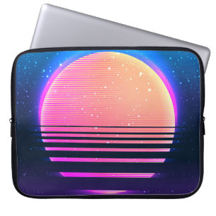 Retro 80s of 90s geometrische stijl abstract laptop sleeve