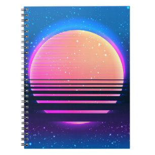 Retro 80s of 90s geometrische stijl abstract notitieboek