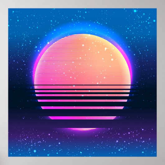 Retro  80s of 90s geometrische stijl abstract poster (Voorkant)