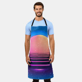 Retro 80s of 90s geometrische stijl abstract schort (Gedragen)