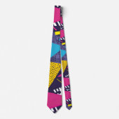 Retro 80s op maat gemaakte stropdas – Elegante mod (Voorkant)