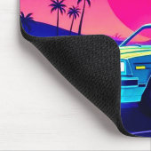 Retro 80s Outrun Sunset XL Gaming Desk Mat Muismat (Hoek)