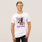 Retro 80s Padel Wave Synthwave Aesthetic T Shirt (Voorkant volledig)