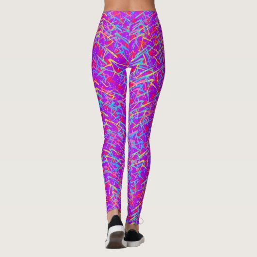 Retro 80s partij leggings (Achterkant)