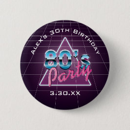 Retro 80's Party Button