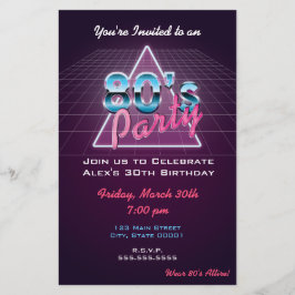 Retro 80's party Flyer