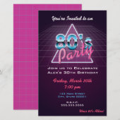 Retro 80's party Flyer (Voorkant / Achterkant)
