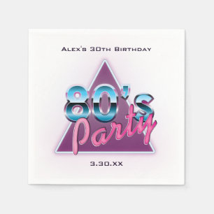 Retro 80's Party Napkins Servet