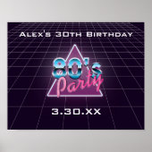 Retro 80's Party Poster (Voorkant)