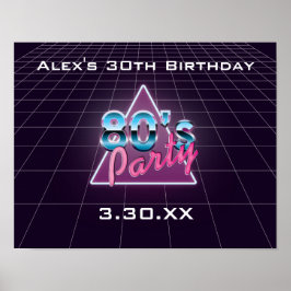 Retro 80's Party Poster