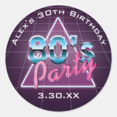 Retro 80's Party Stickers (Voorkant)