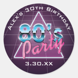 Retro 80's Party Stickers
