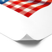 Retro 80's Patriot Vlag Poster (Hoek)