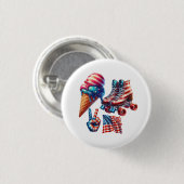 Retro 80's Patriottistische Vlag Ronde Button 3,2 Cm (Voorkant /achterkant)