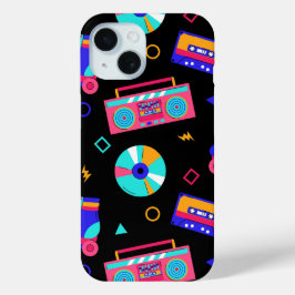Retro 80s patroon iPhone 15 case