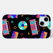 Retro 80s patroon Case-Mate iPhone case (Achterkant (horizontaal))