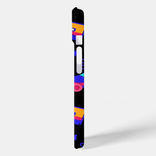 Retro 80s patroon Case-Mate iPhone case (Achterkant / Links)