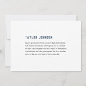 Retro 80's Photo Afstuderen Flat Aankondiging Kaar (Achterkant)