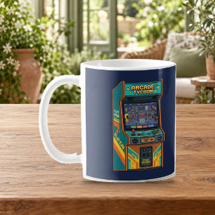 Retro 80s Pixel Arcade Machine Koffiekop voor Arca Koffiemok