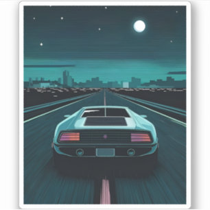Retro 80s Pixel LoFi Vaporwave Futuristische Super Sticker