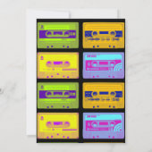 Retro 80s Pop Art Cassettebandjes Kaart (Achterkant)