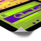 Retro 80s Pop Art Cassettebandjes Poster (Hoek)