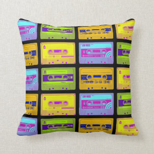 Retro 80s Pop Art Cassettes Kussen