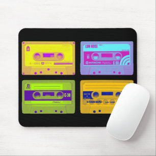 Retro 80's Pop Art Cassettes Muismat