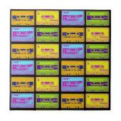 Retro 80s Pop Art Cassettes Tegeltje (Voorkant)