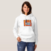 Retro 80s Pop Art Radio Levendig Retro Hoodie (Voorkant volledig)