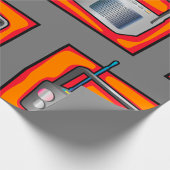 Retro 80s Pop Art Radio Trendy Vintage Cadeaupapier