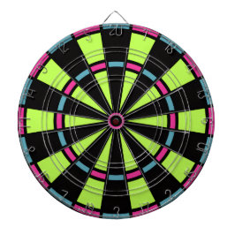 Retro 80s Pop Neon Kleuren  Dartbord