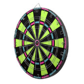 Retro 80s Pop Neon Kleuren  Dartbord (Voorkant Rechts)