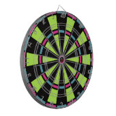 Retro 80s Pop Neon Kleuren  Dartbord (Voorkant Links)