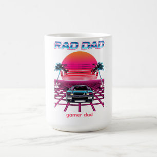 Retro 80s Rad Vader Synthwave Auto Neon Raster Cad Koffiemok