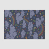 Retro 80s Rainbow Hearts Tissuepapier (Voorkant)