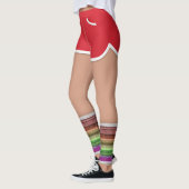 Retro 80s Red Sport Shorts Leg Warmers Leggings (Links)