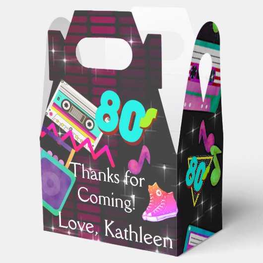 Retro 80's, Retro, elke leeftijd Bedankdoosjes (Geopend)