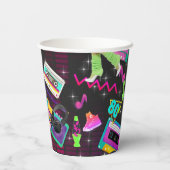 Retro 80's, Retro, elke leeftijd Papieren Bekers (Achterkant)