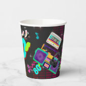 Retro 80's, Retro, elke leeftijd Papieren Bekers (Links)