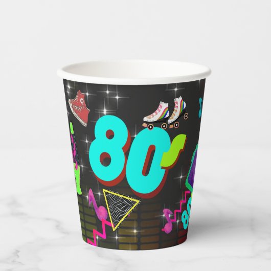 Retro 80's, Retro, elke leeftijd Papieren Bekers (Voorkant)