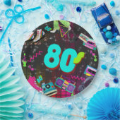 Retro 80's, Retro, elke leeftijd Papieren Bordje (Feest)