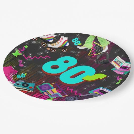 Retro 80's, Retro, elke leeftijd Papieren Bordje (Gekanteld)