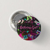 Retro 80's, Retro, elke leeftijd Ronde Button 3,2 Cm (Voorkant /achterkant)