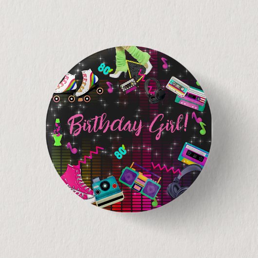 Retro 80's, Retro, elke leeftijd Ronde Button 3,2 Cm (Voorkant)